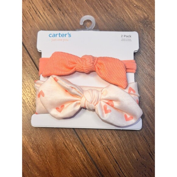 Carters Bows Head Bands Girls Baby Infant One Size Nwt 2 Pack - Picture 1 of 2